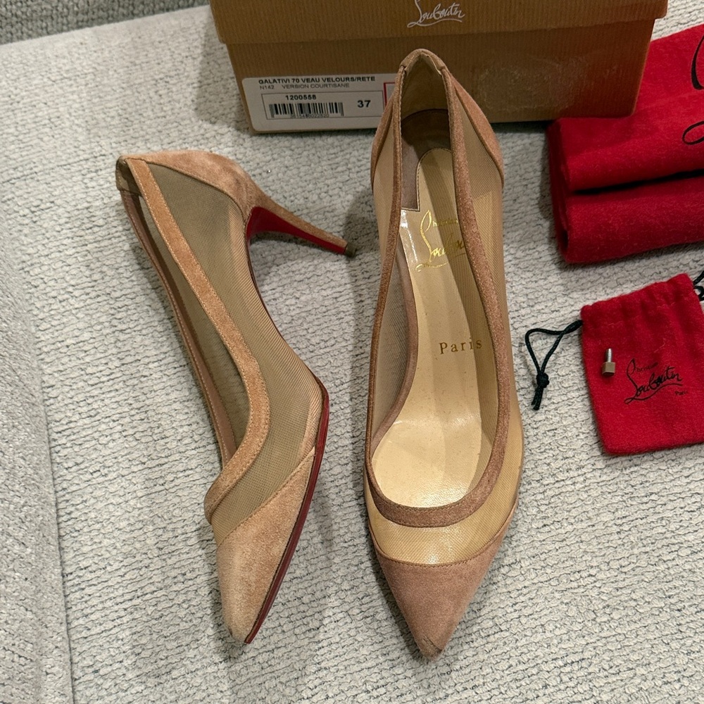 Christian Louboutin Galativi heels 70 with sole protectors great condition - Picture 6 of 16